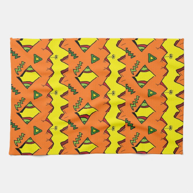 Halloween Jack-O-Lantern & Spider Kitchen Towel Kökshandduk (Horisontell)