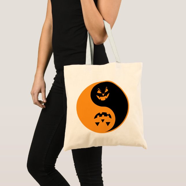 Halloween Jack o-lantern Yin Yang Tygkasse (Framsida (produkt))