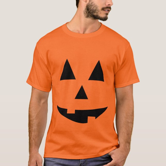 Halloween jack o lanternbus eller godis t shirt (Framsida)