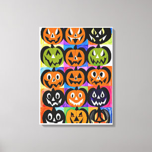 Halloween Jack-o-Lanternor Canvastryck