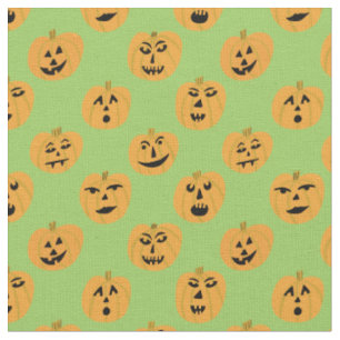 Halloween Jack-O-Lanternor Pumpkins Mönster Tyg
