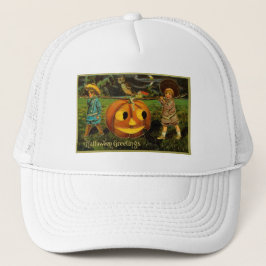 Halloween Jack-o-Lyktans skörde natt av barn Keps