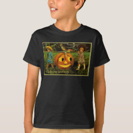 Halloween Jack-o-Lyktans skörde natt av barn T Shirt