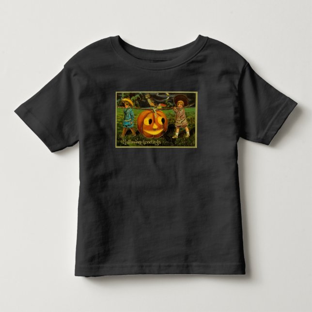 Halloween Jack-o-Lyktans skörde natt av barn T Shirt (Framsida)