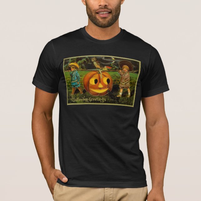 Halloween Jack-o-Lyktans skörde natt av barn T Shirt (Framsida)