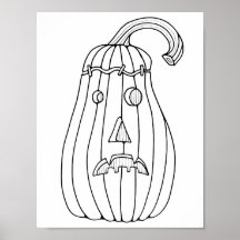 Halloween Jack O'Lantern Coloring Page Art