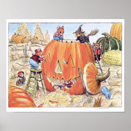 Halloween-Jack o'Lantern Mice Skriv ut Poster