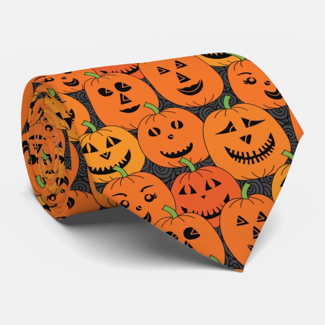 Halloween Jack o'lantern Orange Pumpkin Mönster Slips (Rullad)