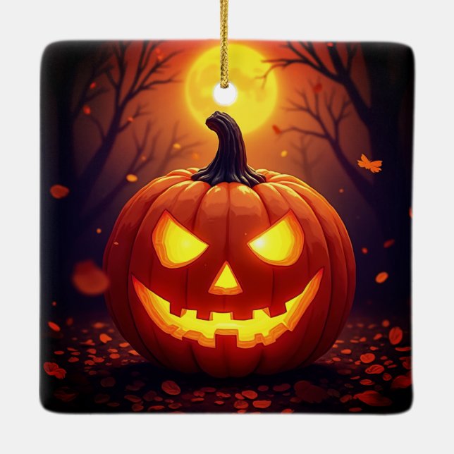 Halloween Jack O'Lantern Ornament (Baksida)