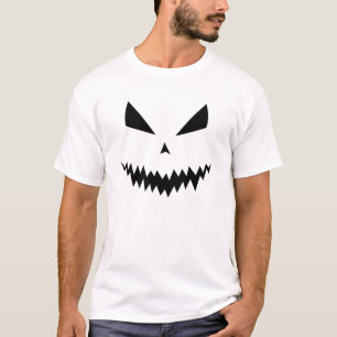 Halloween Jack O'Lantern pumkin Black onde ansikte T Shirt