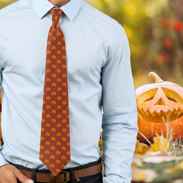 Halloween Jack o'Lanternes Rust Red tie Slips (Skapare uppladdad)