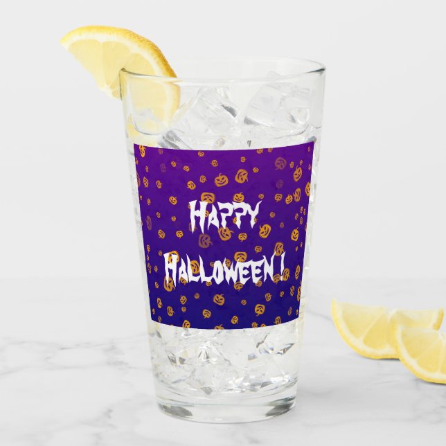 Halloween Jack Pumpa Glaskopp (Framsida Ice)