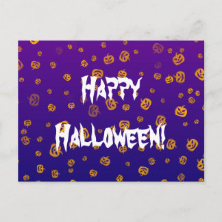 Halloween Jack Pumpakakor Vykort