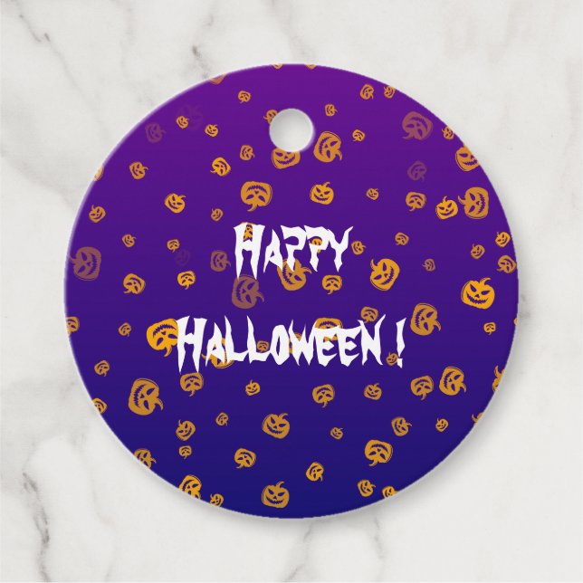 Halloween Jack Pumpkins Gåvor Etiketter (Framsida)