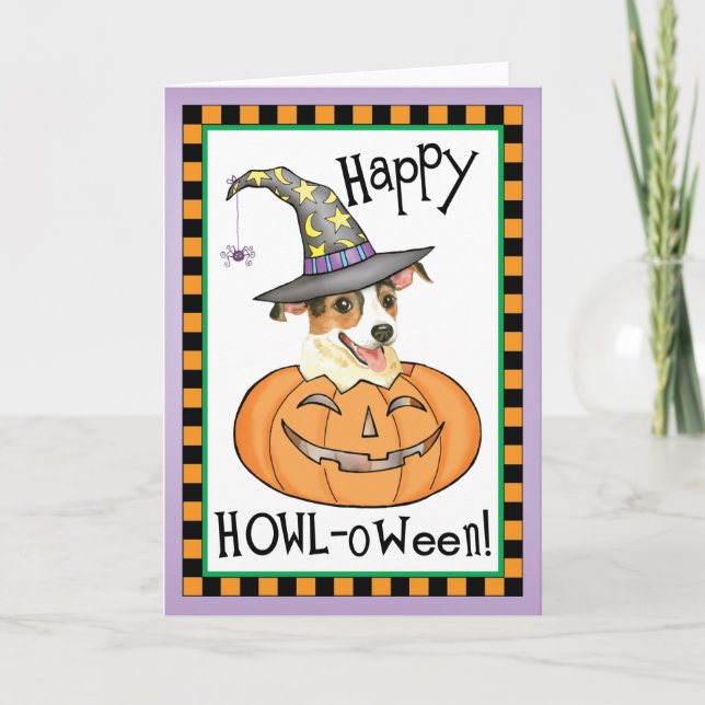 Halloween Jack Russell Terrier Kort (Framsida)