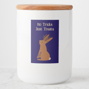Halloween Jackalope Bus eller godis Anpassningsbar Mat Etikett