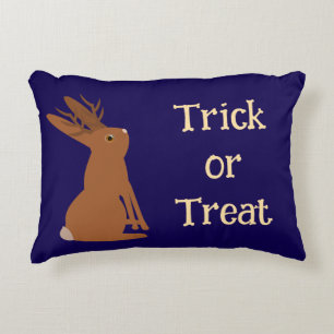 Halloween Jackalope Bus eller godis Anpassningsbar Prydnadskudde