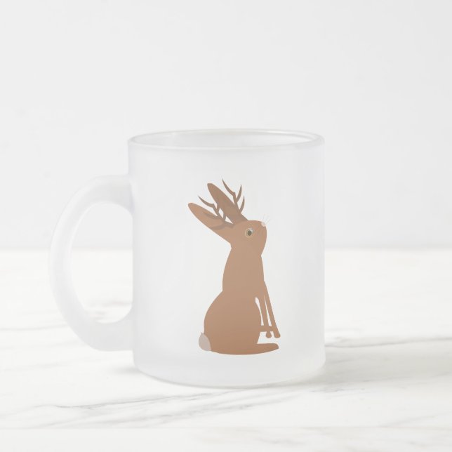 Halloween Jackalope Bus eller godis Frostad Glasmugg (Vänster)