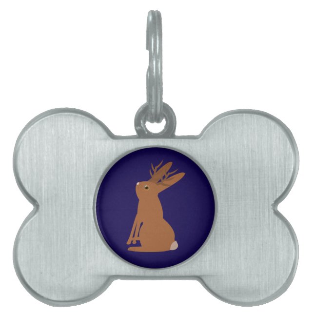 Halloween Jackalope Bus eller godis ID-bricka Husdjur (Framsidan)