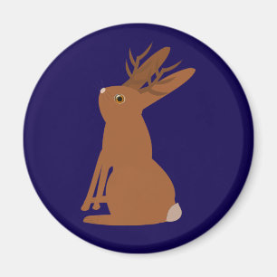 Halloween Jackalope Bus eller godis Magnet