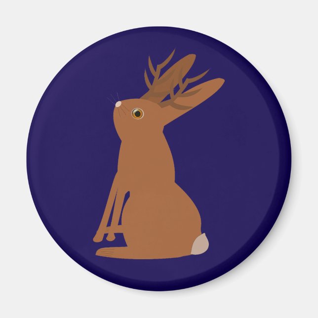 Halloween Jackalope Bus eller godis Magnet (Framsidan)