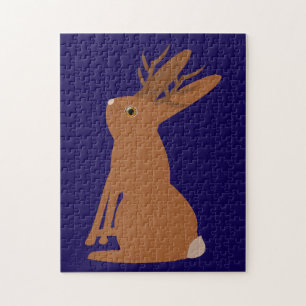Halloween Jackalope Bus eller godis Pussel