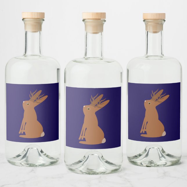 Halloween Jackalope Bus eller godis Spritflaskor Etikett (Flaskor)