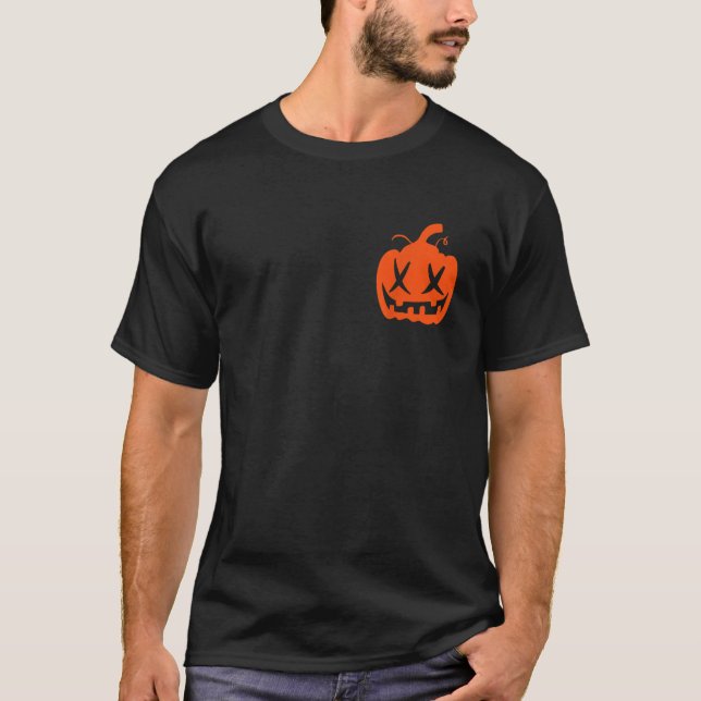 Halloween Jackolantern Shirt Fall Pumpkin Ansikte  T Shirt (Framsida)