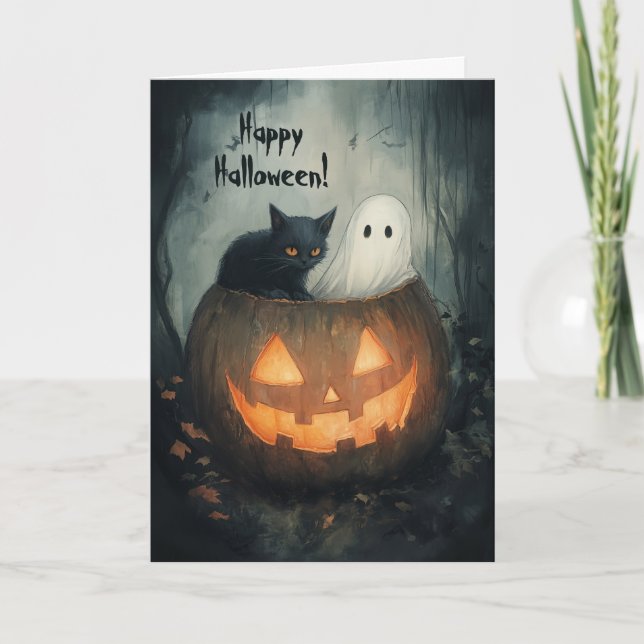 Halloween Jacuzzi Tack Kort (Framsida)