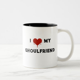 Halloween jag älskar min vän Två-Tonad mugg