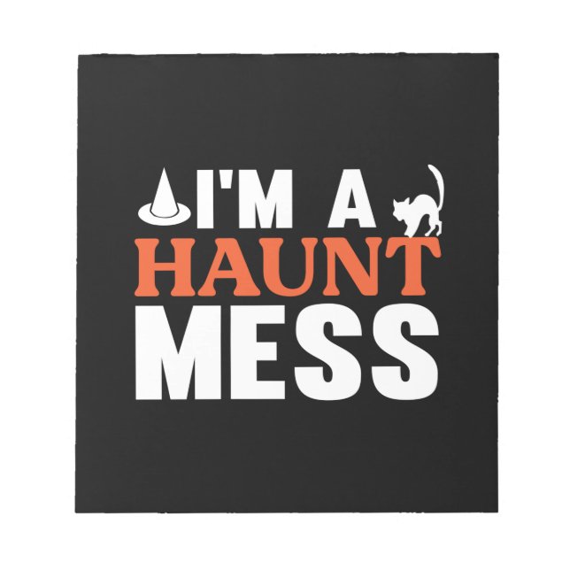 Halloween, jag är en  hemmosdag anteckningsblock (Framsida)
