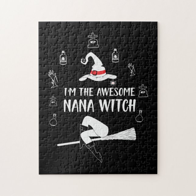Halloween jag är Fantastisk Nana Witches Pussel (Vertikal)