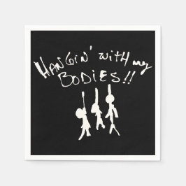 Halloween, jag är Hangin med mina kroppar! Pappersservett