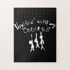 Halloween, jag är Hangin med mina kroppar! Pussel