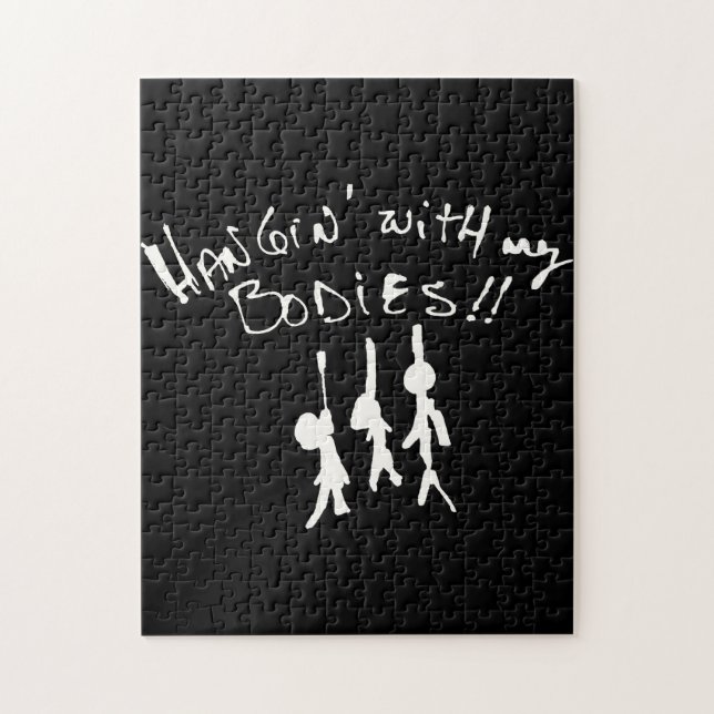 Halloween, jag är Hangin med mina kroppar! Pussel (Vertikal)