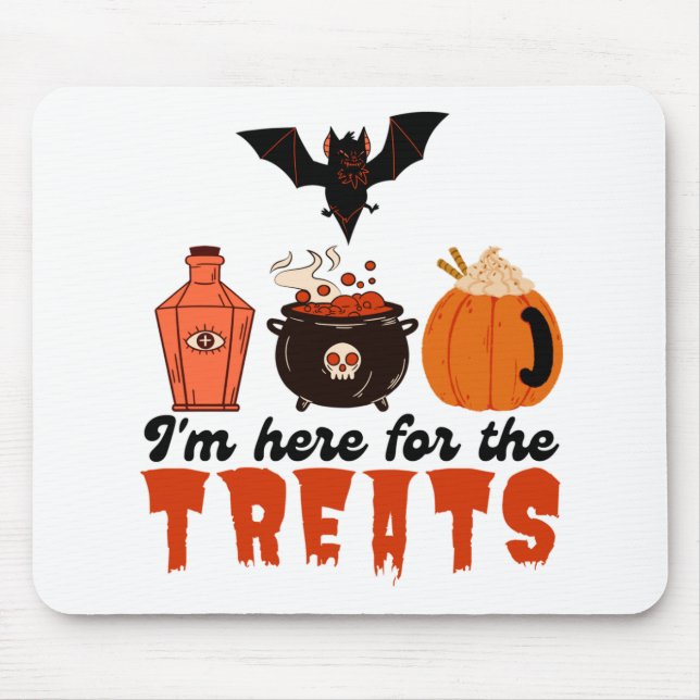 Halloween jag är här för Treats Musmatta (Framsidan)