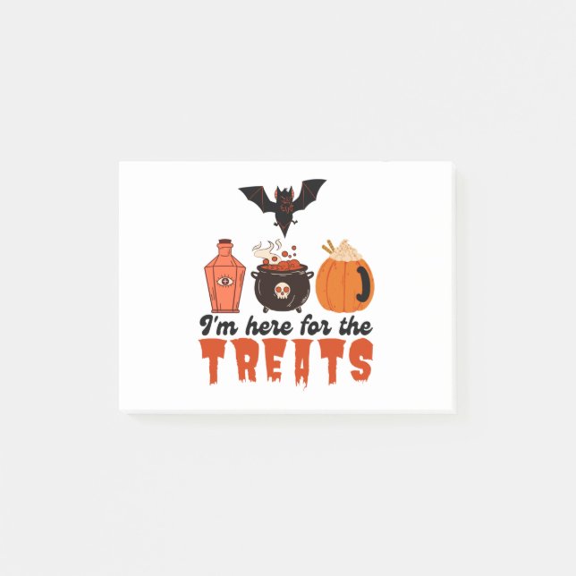 Halloween jag är här för Treats Post-it Block (Framsida)