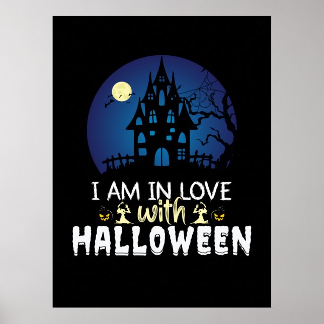 Halloween jag är i Kärlek med Halloween Poster (Framsidan)