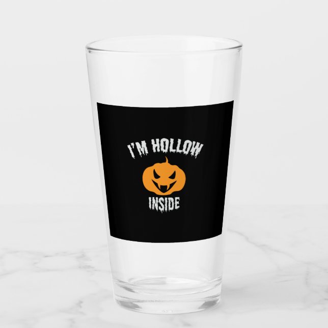 Halloween, jag är ihålig i födelsedagen glaskopp (Framsida)