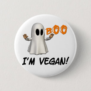 Halloween jag är Vegan Knapp