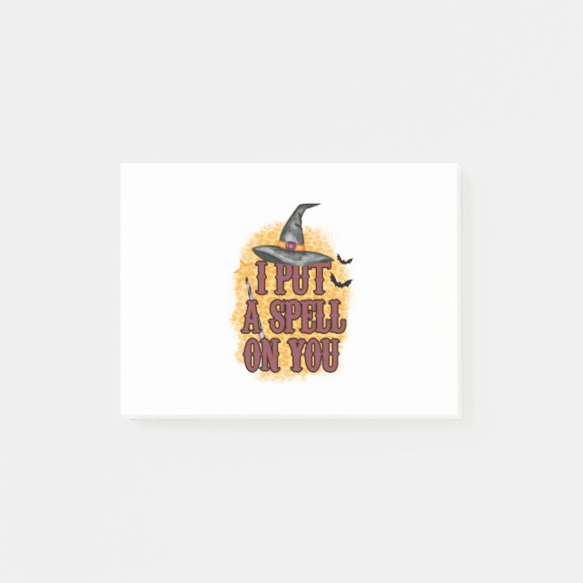 Halloween, jag lägger en spell på din födelsedag post-it block (Framsida)