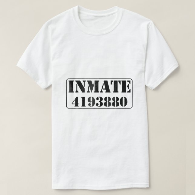 Halloween Jail Inmate Costume Shirt för Kid T (Design framsida)