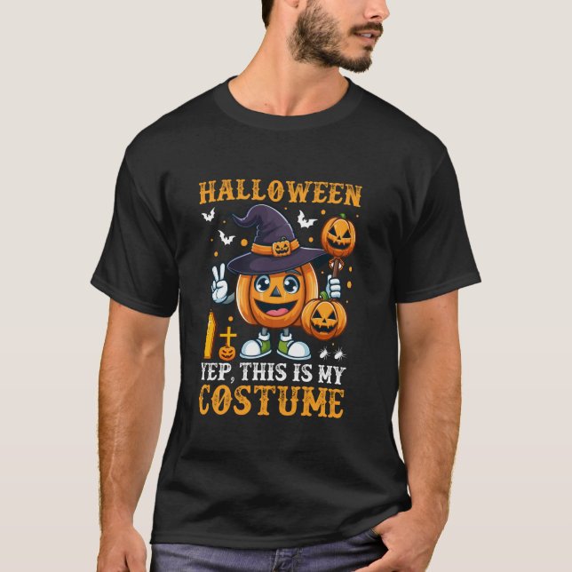 Halloween Japp det här är min dräkt. T Shirt (Framsida)