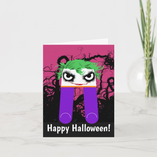 Halloween Jokerhälsning Kort (Framsida)