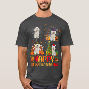 Halloween-julfonen, Bichon Frise Hund Halloth T Shirt