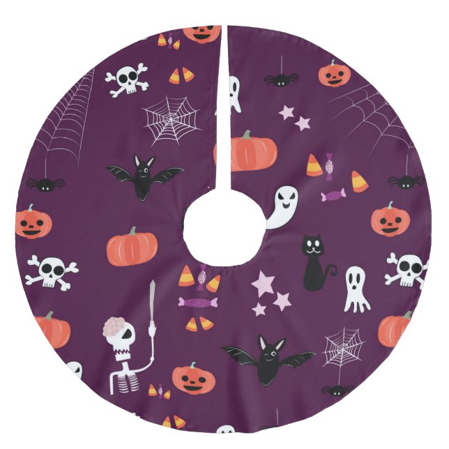 Halloween Julgransmatta Borstad Polyester (Framsidan)