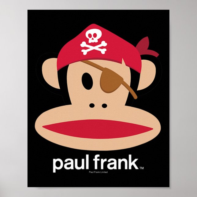 Halloween Julius Pirat Monkey Logotyp Poster (Framsidan)