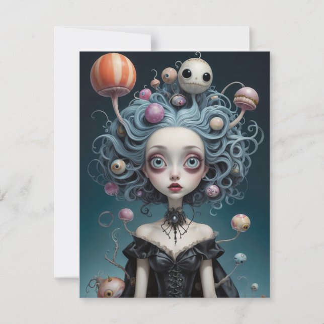 Halloween julkort anteckningskort (Framsida)