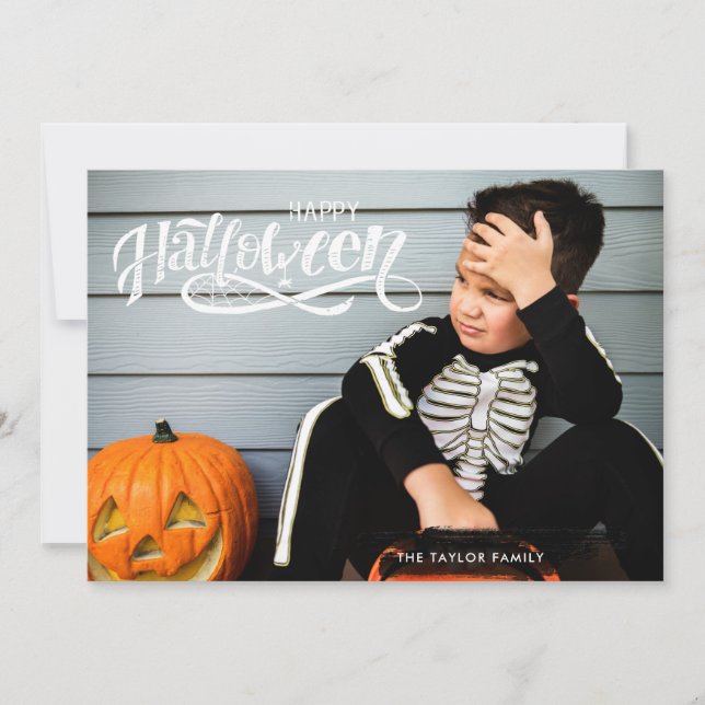 Halloween Julkort | Skrämmande manus (Framsida)