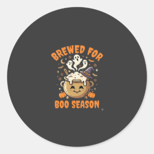 Halloween Kaffe Boo Säsong Runt Klistermärke